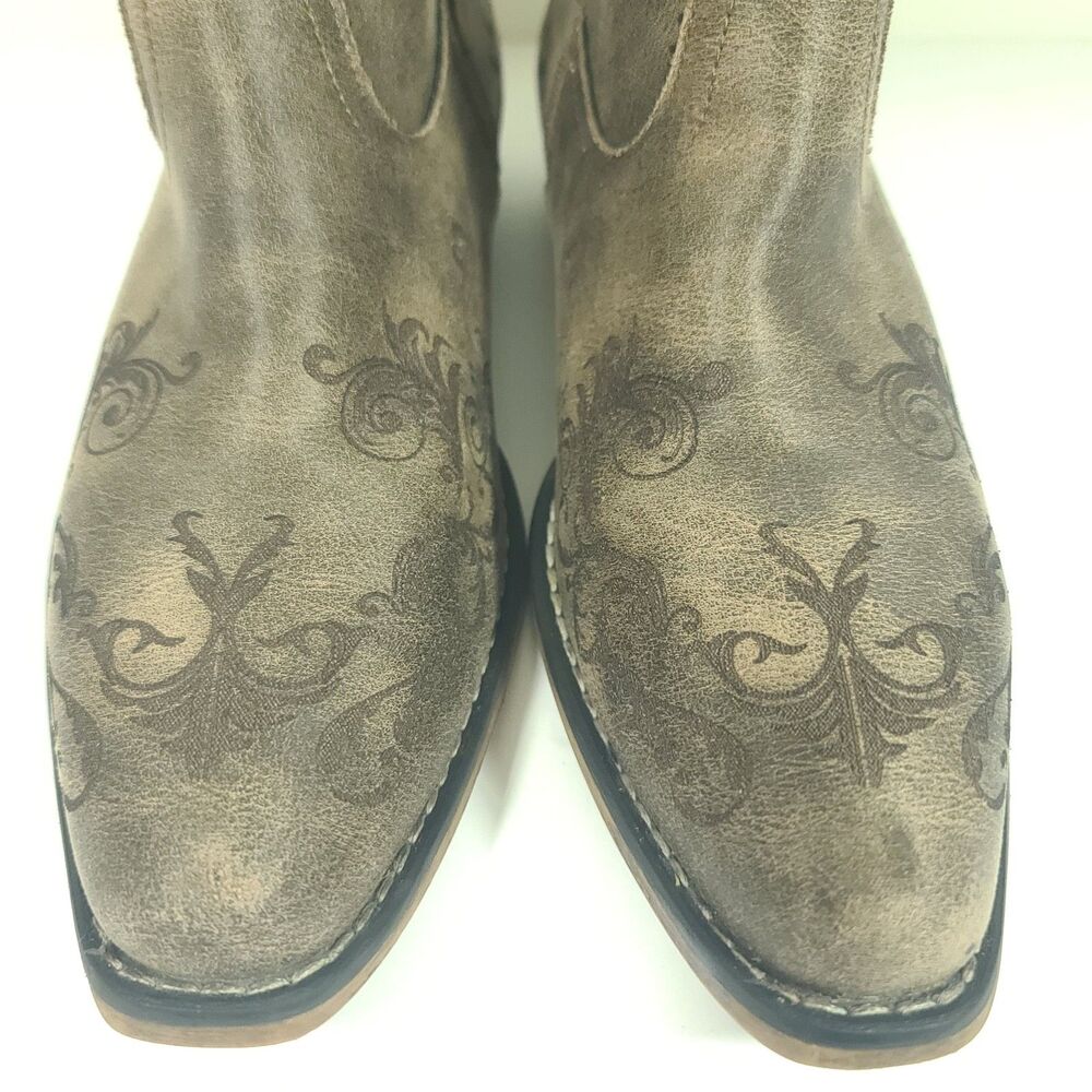 Roper Short Stuff Womens Size 11 Western Boots Ankle Booties Brown Side Zip EUC - Picture 7 of 16